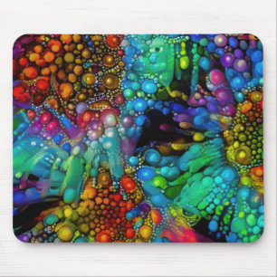 Mousepad Abstrato de Queimaduras Psicodélicas