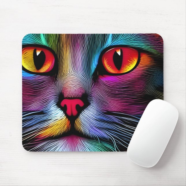 Mousepad Abstrato de Tinta Colorida (Com mouse)