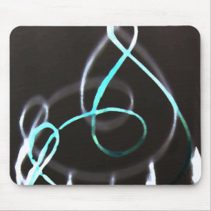 Mousepad Abstrato de turquesa do músico do triplo do