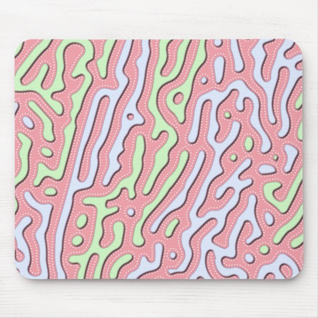 Mousepad Abstrato do Pastel Kawaii - Design de Splatter Col (Frente)