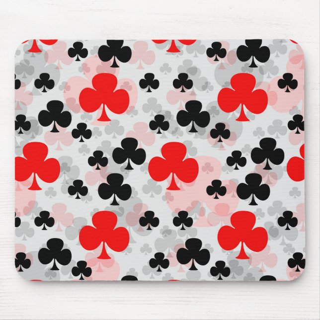Mousepad Abstrato do Red Black Clover Club - Padrão Design (Frente)