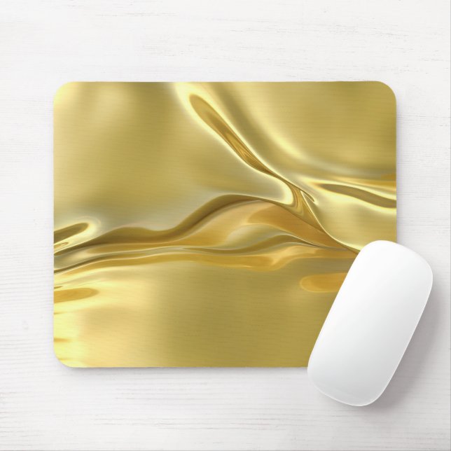 Mousepad Abstrato Dourado líquido (Com mouse)
