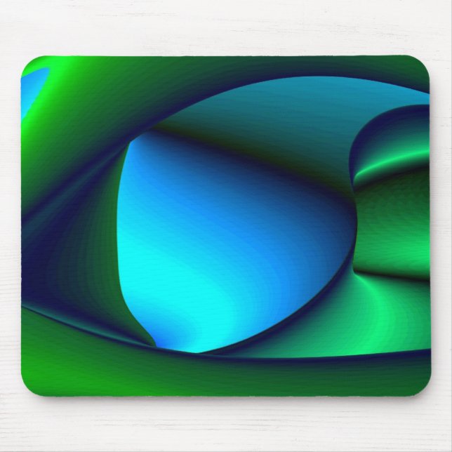 Mousepad Abstrato em azul verde (Frente)
