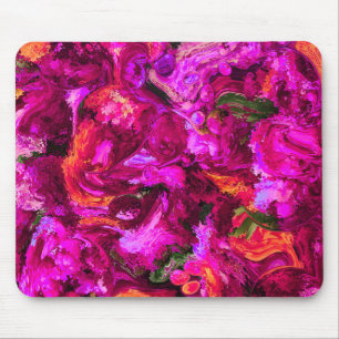 Mousepad Abstrato em Roxos, Laranjas e Verdes