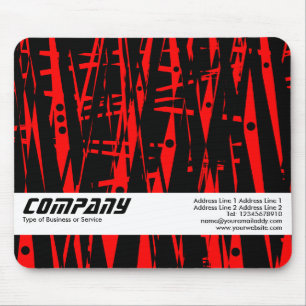 Mousepad Abstrato em vermelho e preto, empresa