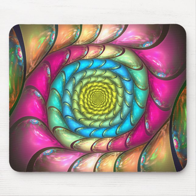 Mousepad Abstrato espiral derretida do partido (Frente)