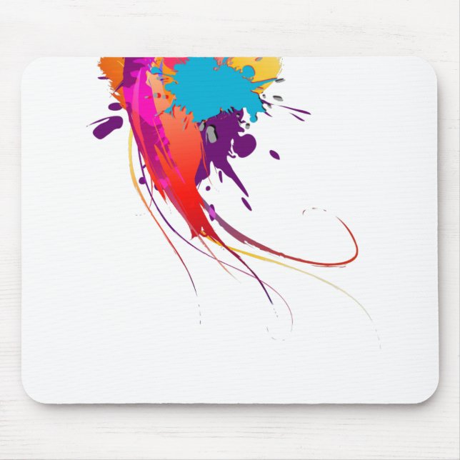 Mousepad Abstrato Exotic Butterfly Paint Splatters (Frente)