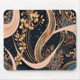 Mousepad Abstrato floral, bolinhas, vinhas