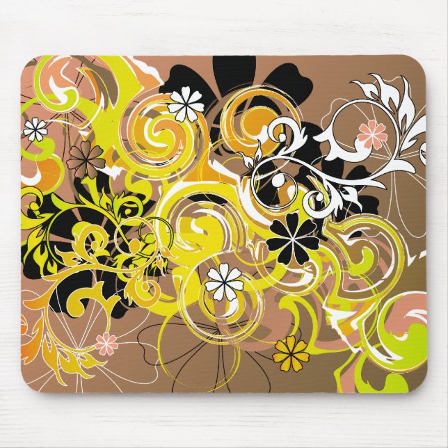 Mousepad abstrato floral design (Frente)