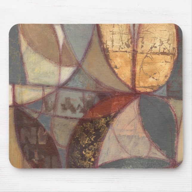 Mousepad Abstrato Floral Leaf Painting de Norman Wyatt (Frente)