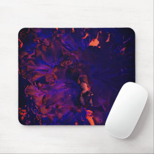 Mousepad Abstrato floral submerso no efeito púrpura gótico