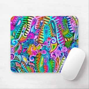 Mousepad Abstrato forma a arte 9 muito colorida
