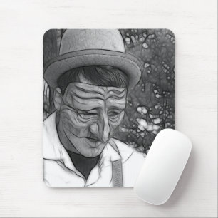 Mousepad Abstrato Fractal do Homem Triste