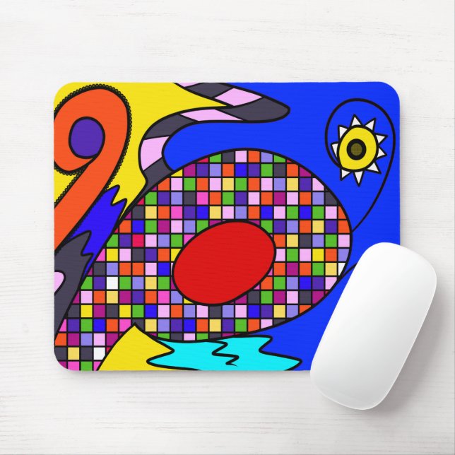 Mousepad Abstrato geométrico (Com mouse)