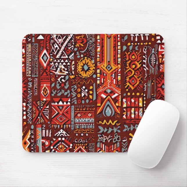 Mousepad Abstrato geométrico face trabalho de arte 1224 - M (Com mouse)