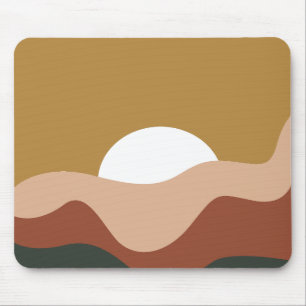 Mousepad Abstrato Legal moderno Borgonha e castanho