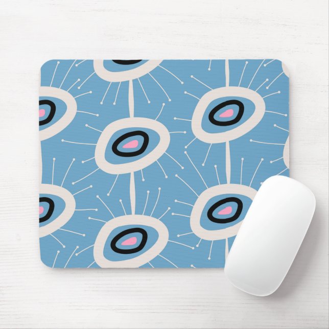 Mousepad Abstrato Meio século Festivo Moderno (Com mouse)