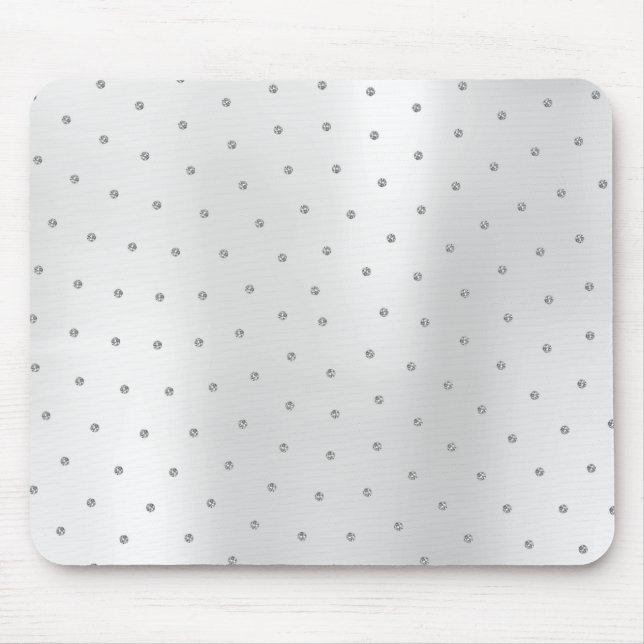 Mousepad Abstrato Metálico de Cristais Swarovski Cinzas de  (Frente)