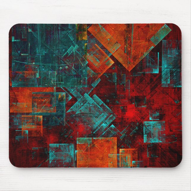 Mousepad Abstrato Moderno Padrão Artístico Legal Colorido (Frente)