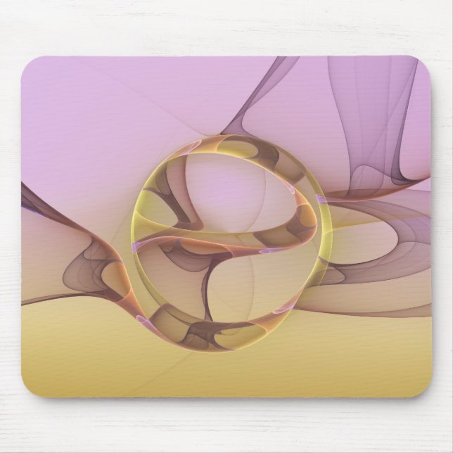 Mousepad Abstrato motiva arte frontal rosa moderna Ouro ros (Frente)