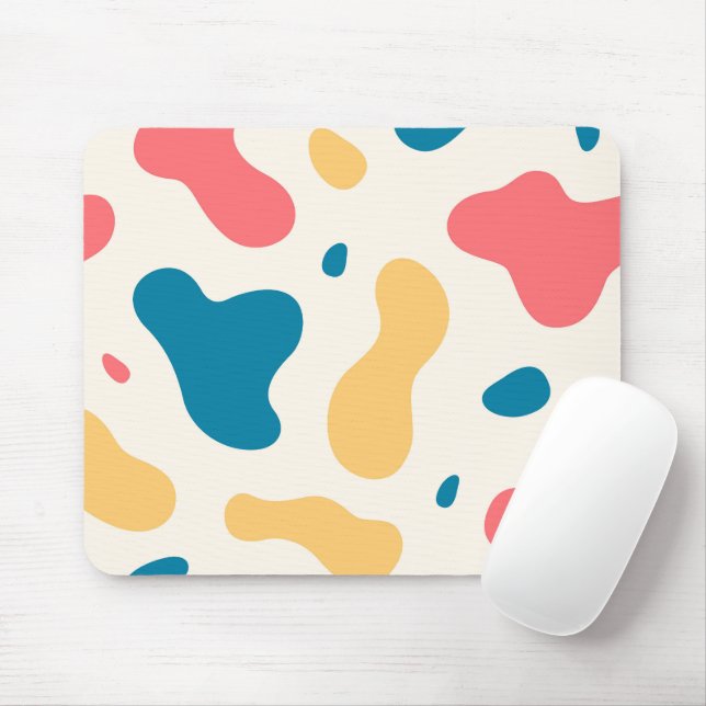 Mousepad Abstrato Multicolor Shapes Art (Com mouse)