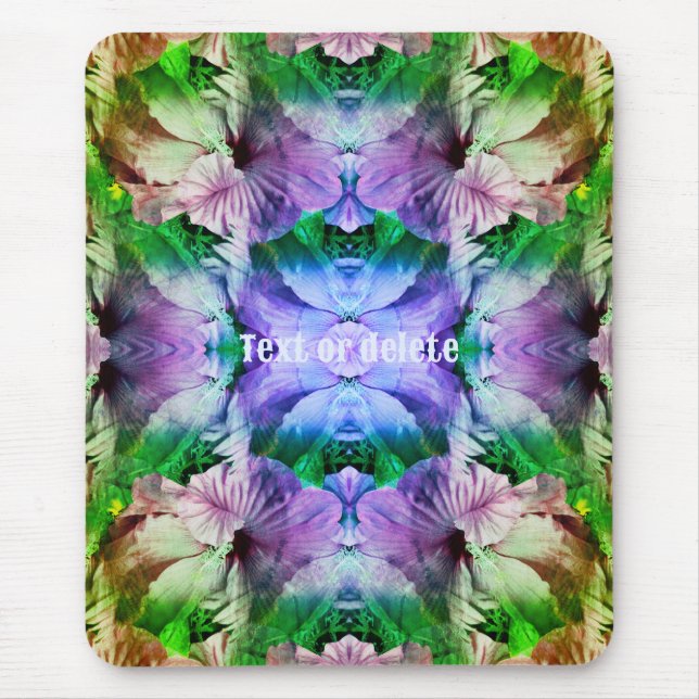 Mousepad Abstrato Multiplicado de Flor de Hibiscus Personal (Frente)