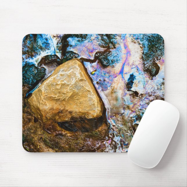 Mousepad abstrato natureza e água (Com mouse)