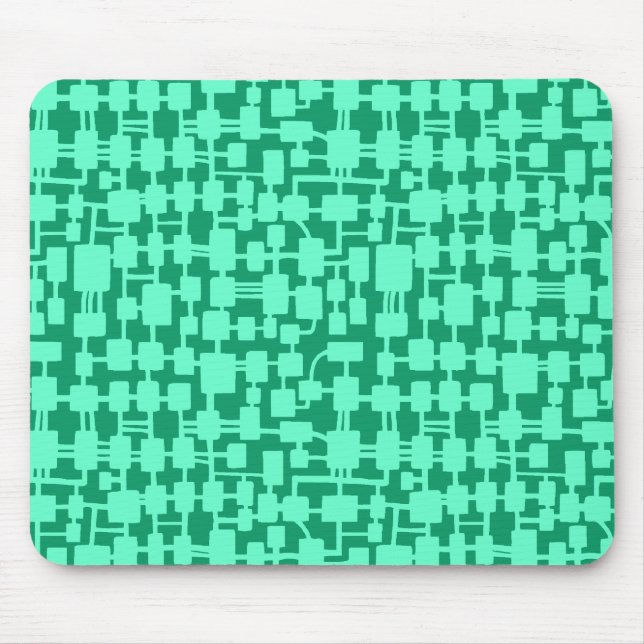Mousepad Abstrato Network - Turquoise on 099765 (Frente)