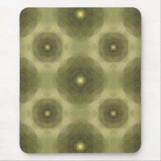 Mousepad Abstrato Olive Green Flower Padrão Sem Costura