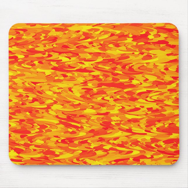 Mousepad Abstrato - Padrão Laranja Amarelo (Frente)