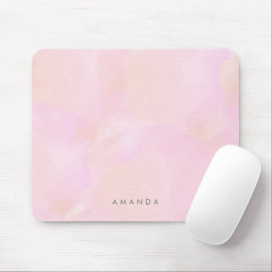 Mousepad Abstrato Pastel Pink Watercolor Personalizar