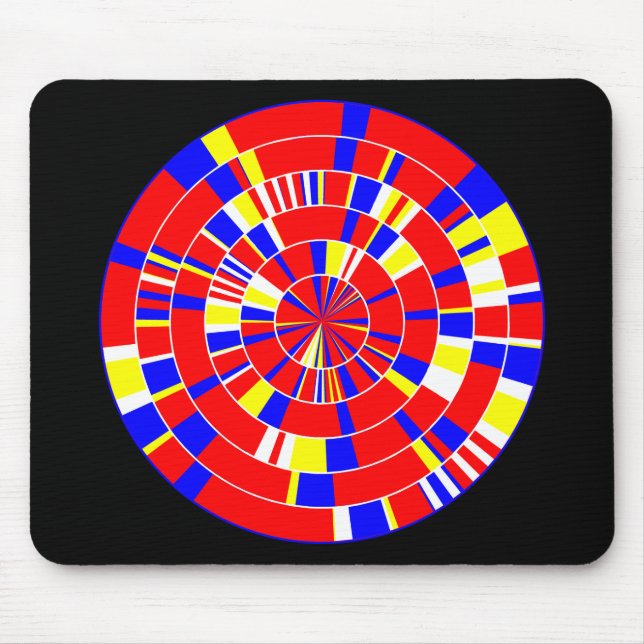 Mousepad Abstrato Pi - A Preto (Frente)