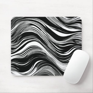 Mousepad Abstrato preto e branco
