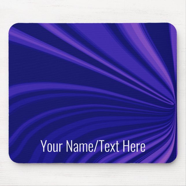 Mousepad Abstrato Purple e White Name Text Modelo (Frente)