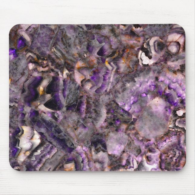 Mousepad Abstrato púrpura Ametist Quartz, granito roxo (Frente)