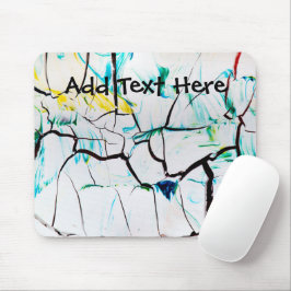 Mousepad Abstrato racha em azul verde amarelo