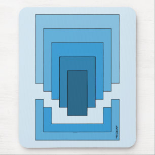 Mousepad Abstrato retangular em azul