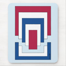 Abstrato retângulo em vermelho, branco e azul