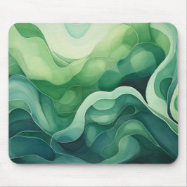 Mousepad Abstrato rodopadas de tons verdes