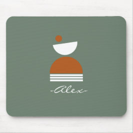 Mousepad Abstrato simples, simples, de cor verde