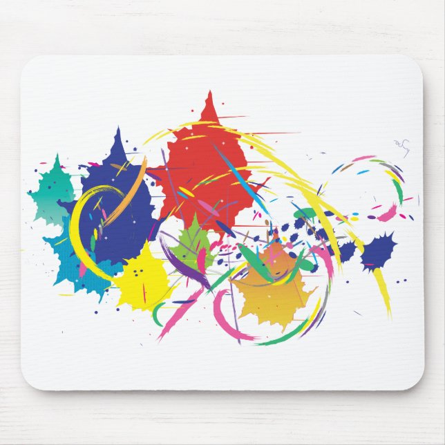 Mousepad Abstrato Splatter Vetor Digital de Pintura Legal (Frente)