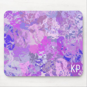 Mousepad Abstrato Trendy Camo Pink Púrpura Azul