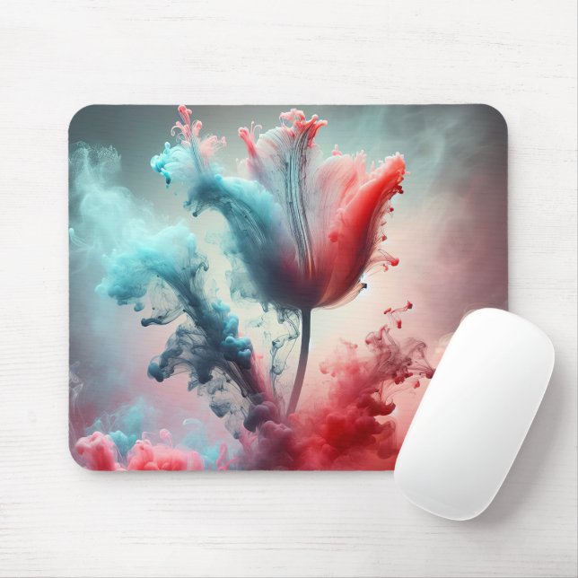 Mousepad Abstrato Tulip Com Nuvens De Enfumaçado (Com mouse)