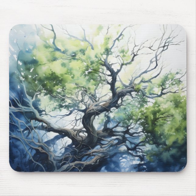 Mousepad Abstrato verde azul (Frente)