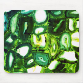 Mousepad Abstrato verde-geode, gemstone verde