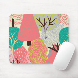 Mousepad Abstrato Vintage Green Trees