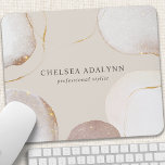 Mousepad Abstrato Watercolor Glittering Luxury Elegante Dou<br><div class="desc">Abstrato Watercolor Glittering Luxúria Elegante Placa de Mouse Dourada Elegante. Este design apresenta formas de aquarela abstrato com sotaques dourados e rosa dourados que parecem brilhar. Perfeito para um negócio feminino procurar estilistas de cabelo,  maquiador,  cosmetólogo e muito mais!</div>
