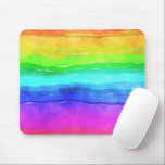 Mousepad Abstrato Watercolor Stripes Pintado Arco-Íris<br><div class="desc">Abstrato Watercolor Stripes Pintado Arco-íris. arco-íris cor-de-água colorida,  tipografia glínica,  cor-de-rosa púrpura,  na moda de nome moderno monograma,  alegre diversão artística,  expressão verde de verão,  abstrato desenhado de amor azul,  pintura do espectro de cores de liberdade,  pincel de gay,  cor-de-mar arco-íris colorida, </div>