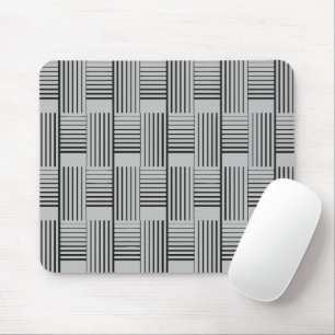 Mousepad Abstrato Weave Na Cinza De Prata