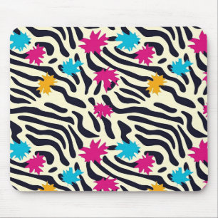Mousepad Abstrato Zebra Stripes com pintura folha